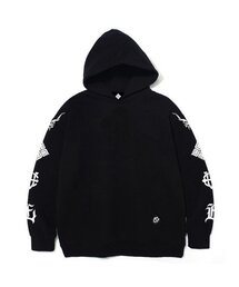 EIGHTVOLUME（エイトボリューム）の「EV 4 エンブレム 裏毛 オーバーサイズ フードパーカー (ブラック)（パーカー）」