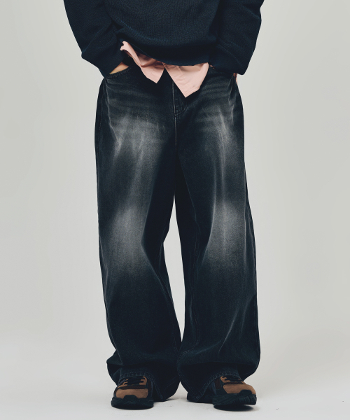 REFLYPERKY(リフライパーキー)の「LA8617 アメイズフローワイドデニム(ISLE BLACK)(デニムパンツ・メンズ・その他・SMALL/X-SMALL/L(32)/M(30)/XL(34))」の1枚目の写真