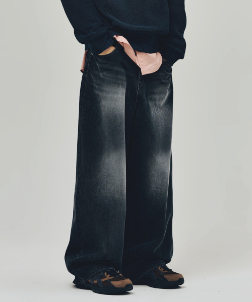 REFLYPERKY(リフライパーキー)の「LA8617 アメイズフローワイドデニム(ISLE BLACK)(デニムパンツ・メンズ・その他・SMALL/X-SMALL/L(32)/M(30)/XL(34))」の3枚目の写真