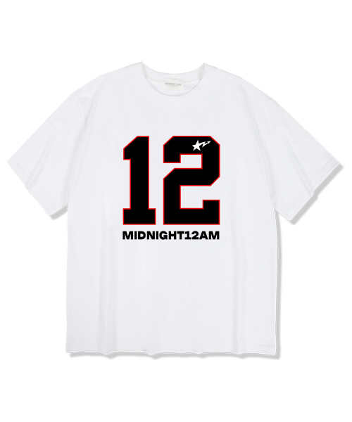 MIDNIGHT12AM(ミッドナイト12エーエム)の「12ポインティング 半袖Tシャツ ホワイト(Tシャツ/カットソー・メンズ・その他・LARGE/X-LARGE/XX-LARGE)」の1枚目の写真