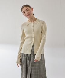 QUEENS COURT | クルミボタンポロニットカーディガン≪手洗い可能≫(カーディガン/ボレロ)