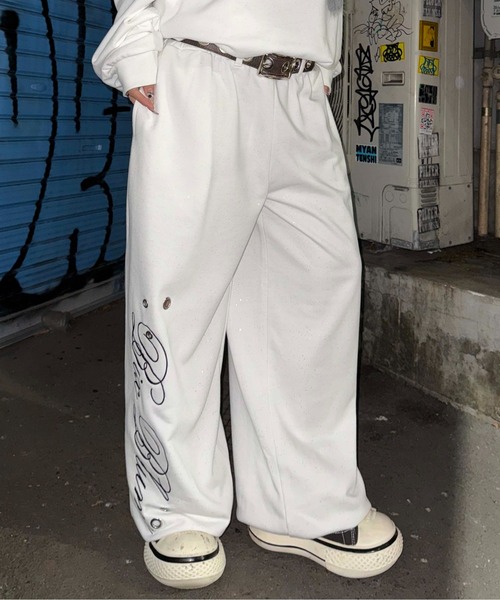 セール】グリッターアイレットスウェットパンツ（スウェットパンツ