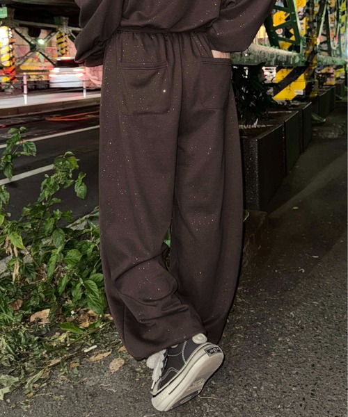 グリッターアイレットスウェットパンツ（スウェットパンツ）｜sedacle