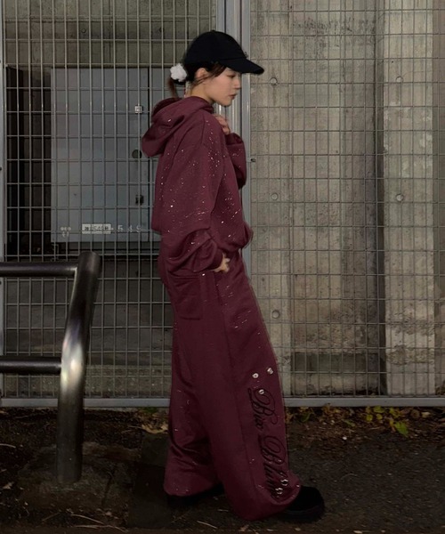 グリッターアイレットスウェットパンツ（スウェットパンツ）｜sedacle