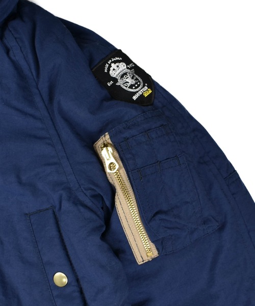 HOUSTON(ヒューストン)の「【T15】【HOUSTON GOLD/ヒューストン ゴールド】N-3B JACKET(ミリタリージャケット・メンズ・インディゴブルー/ブラック・SMALL)」の15枚目の写真
