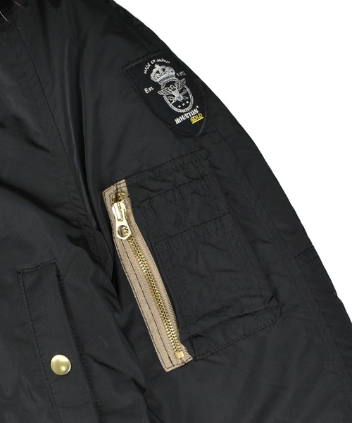 HOUSTON(ヒューストン)の「【T15】【HOUSTON GOLD/ヒューストン ゴールド】N-3B JACKET(ミリタリージャケット・メンズ・インディゴブルー/ブラック・SMALL)」の8枚目の写真