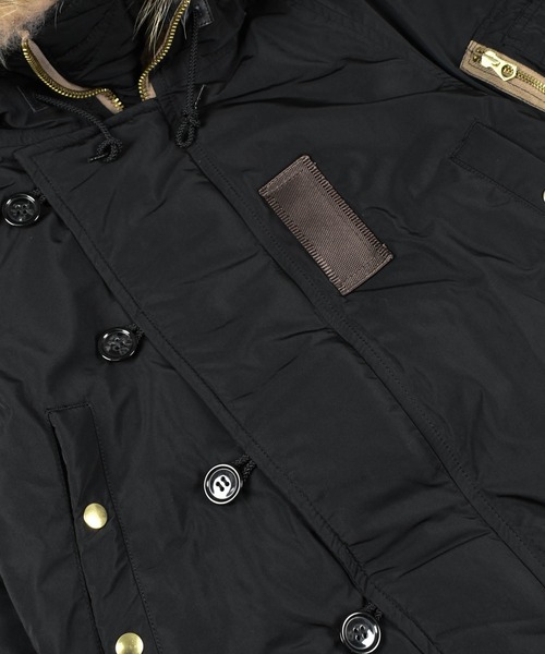 HOUSTON(ヒューストン)の「【T15】【HOUSTON GOLD/ヒューストン ゴールド】N-3B JACKET(ミリタリージャケット・メンズ・インディゴブルー/ブラック・SMALL)」の10枚目の写真