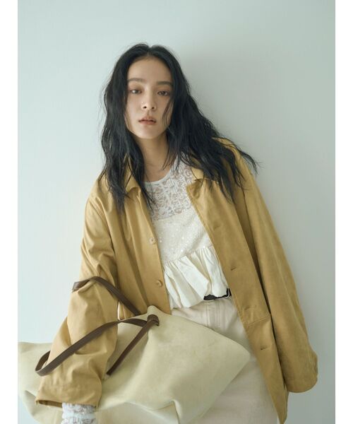 Ungrid（アングリッド）の「シアーレースロングスリーブTee（Tシャツ/カットソー・レディース・ブラック/オフホワイト・FREE）」の7枚目の写真