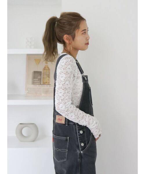 Ungrid（アングリッド）の「シアーレースロングスリーブTee（Tシャツ/カットソー・レディース・ブラック/オフホワイト・FREE）」の19枚目の写真