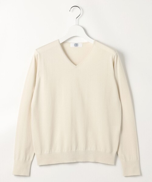 J.PRESS(ジェイプレス)の「【着回し力抜群・オンオフ使える】HIGH GAUGE BASIC Vネック ニット(ニット/セーター・レディース・アイボリー系/スカイブルー系/ピンク系/イエロー系/ネイビー系・T15/T13)」の15枚目の写真
