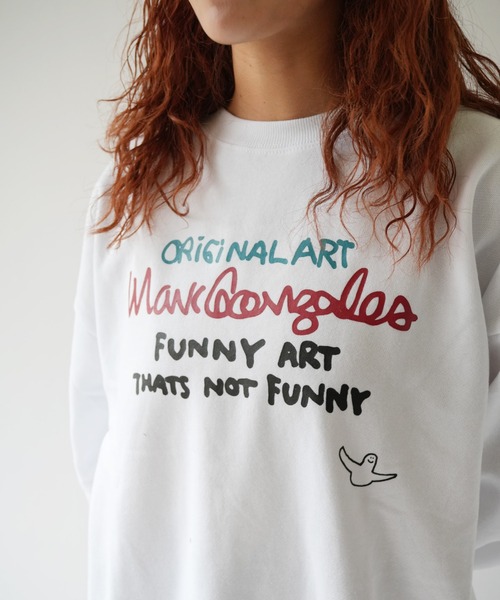 Port(ポート)の「【 Mark Gonzales / マークゴンザレス 】 Apple ゴンバト スウェット トレーナー(スウェット・メンズ・杢グレー/ブラック/ホワイト・M/L/XL)」の5枚目の写真