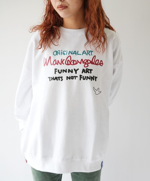 Port(ポート)の「【 Mark Gonzales / マークゴンザレス 】 Apple ゴンバト スウェット トレーナー(スウェット・メンズ・杢グレー/ブラック/ホワイト・M/L/XL)」の6枚目の写真