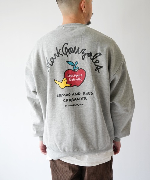 Port(ポート)の「【 Mark Gonzales / マークゴンザレス 】 Apple ゴンバト スウェット トレーナー(スウェット・メンズ・杢グレー/ブラック/ホワイト・M/L/XL)」の14枚目の写真
