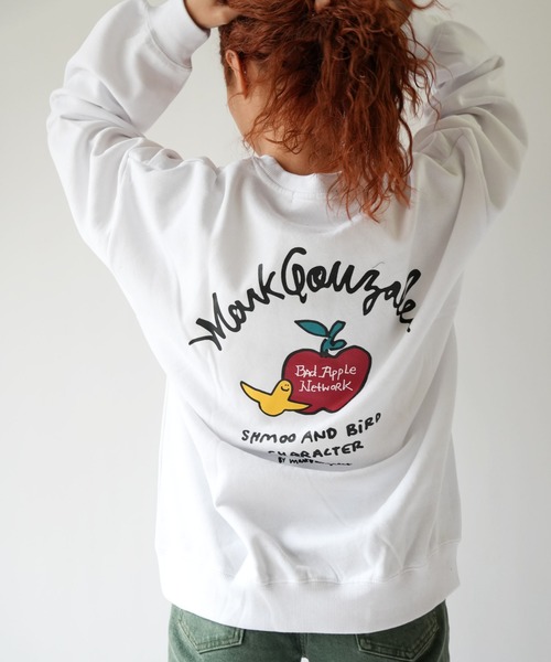 Port(ポート)の「【 Mark Gonzales / マークゴンザレス 】 Apple ゴンバト スウェット トレーナー(スウェット・メンズ・杢グレー/ブラック/ホワイト・M/L/XL)」の7枚目の写真