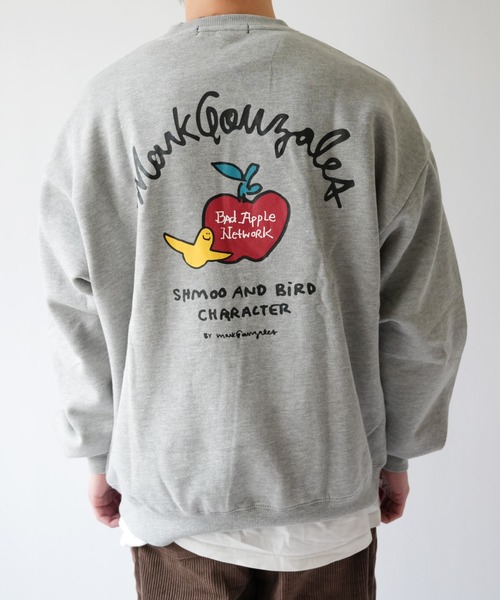 Port(ポート)の「【 Mark Gonzales / マークゴンザレス 】 Apple ゴンバト スウェット トレーナー(スウェット・メンズ・杢グレー/ブラック/ホワイト・M/L/XL)」の15枚目の写真