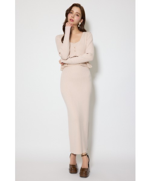 ペプラムカーデセットキャミワンピース 春服（ワンピース）｜rienda