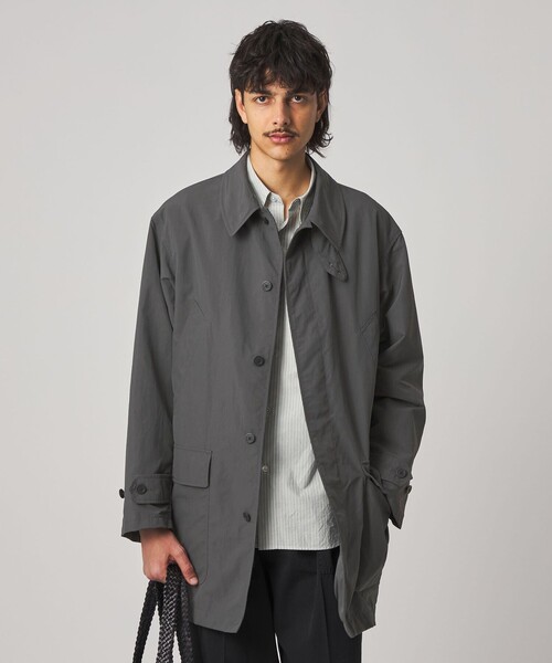 Steven Alan（スティーブンアラン）の「＜Steven Alan＞ サプレックス クラシック ハーフ コート（ステンカラーコート・メンズ・オリーブ/ダークグレー・XL/L/M/S）」の4枚目の写真