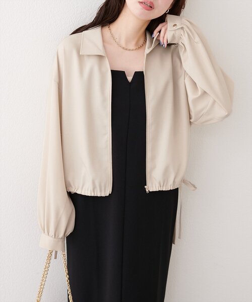 natural couture（ナチュラルクチュール）の「裾ドロストブルゾン（ブルゾン・レディース・モカ/ベージュ/アイボリー/ブルー・FREE）」の11枚目の写真