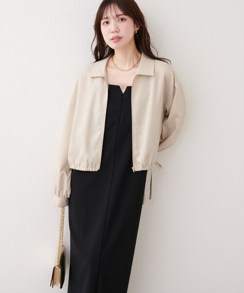 natural couture（ナチュラルクチュール）の「裾ドロストブルゾン（ブルゾン・レディース・モカ/ベージュ/アイボリー/ブルー・FREE）」の12枚目の写真