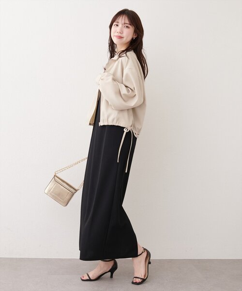 natural couture（ナチュラルクチュール）の「裾ドロストブルゾン（ブルゾン・レディース・モカ/ベージュ/アイボリー/ブルー・FREE）」の13枚目の写真