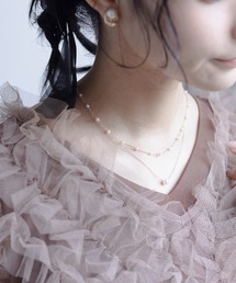 Cupid Heart（キューピッドハート）の「【Cupid Heart】結婚式用！2連パール×チェーンネックレス（ネックレス）」