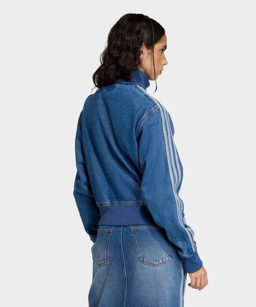 adidas（アディダス）の「ファイヤーバード トラックトップ デニム / ジャージ / トラックジャケット / アディダスオリジナルス adidas Originals（ジャージ・レディース・ブルー・LARGE/MEDIUM/SMALL/XX-LARGE/X-LARGE/X-SMALL）」の2枚目の写真
