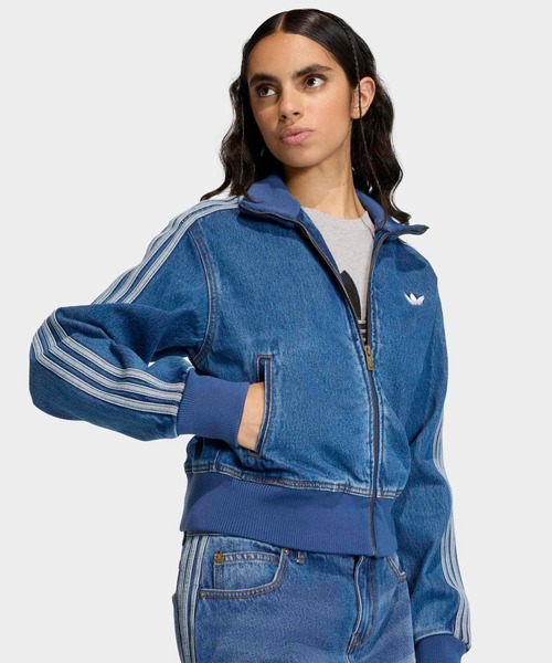 adidas（アディダス）の「ファイヤーバード トラックトップ デニム / ジャージ / トラックジャケット / アディダスオリジナルス adidas Originals（ジャージ・レディース・ブルー・LARGE/MEDIUM/SMALL/XX-LARGE/X-LARGE/X-SMALL）」の4枚目の写真
