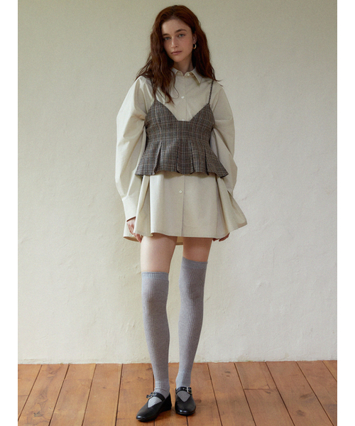 LARGO(ラルゴ)の「Boxy shirt onepiece (khaki beige)(ワンピース・レディース・その他・FREE)」の1枚目の写真