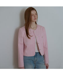 Twill Tweed Jacket [Pink]