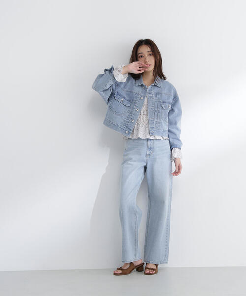 NATURAL BEAUTY BASIC(ナチュラルビューティーベーシック)の「◇ショートデニムジャケット(デニムジャケット・レディース・ネイビー/ブルー系その他3・SMALL/MEDIUM)」の15枚目の写真