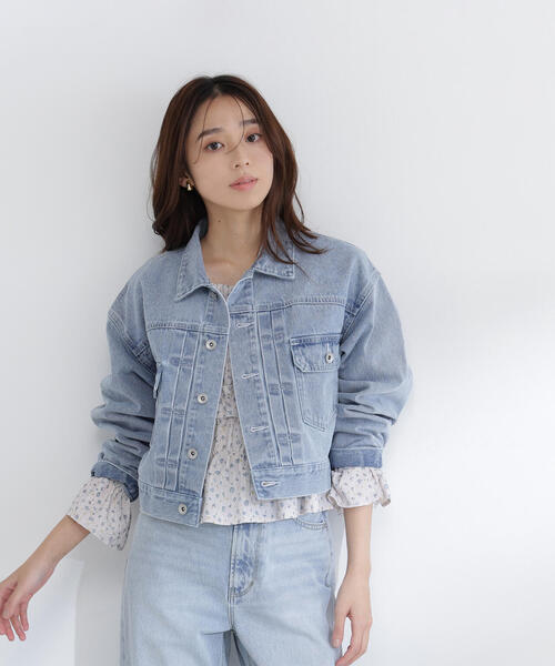 NATURAL BEAUTY BASIC(ナチュラルビューティーベーシック)の「◇ショートデニムジャケット(デニムジャケット・レディース・ネイビー/ブルー系その他3・SMALL/MEDIUM)」の16枚目の写真