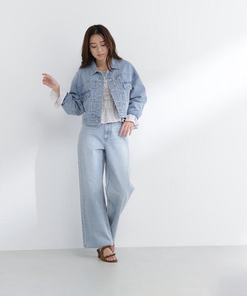 NATURAL BEAUTY BASIC(ナチュラルビューティーベーシック)の「◇ショートデニムジャケット(デニムジャケット・レディース・ネイビー/ブルー系その他3・SMALL/MEDIUM)」の17枚目の写真