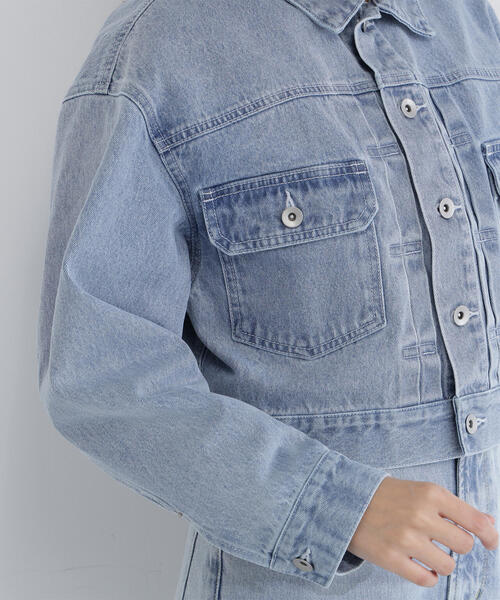 NATURAL BEAUTY BASIC(ナチュラルビューティーベーシック)の「◇ショートデニムジャケット(デニムジャケット・レディース・ネイビー/ブルー系その他3・SMALL/MEDIUM)」の7枚目の写真