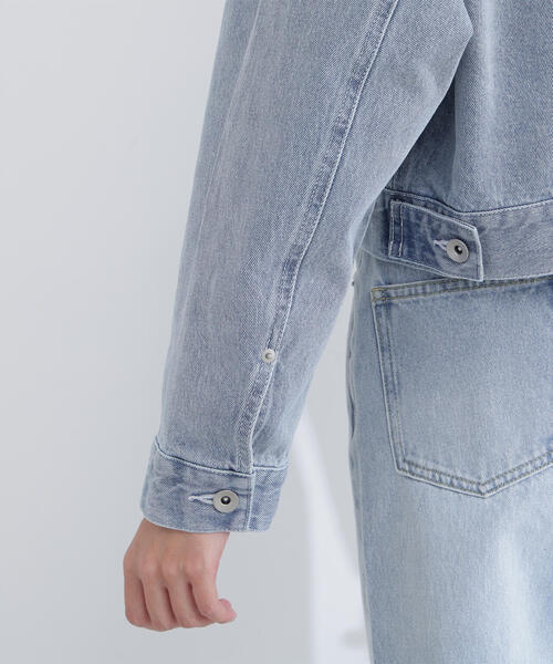 NATURAL BEAUTY BASIC(ナチュラルビューティーベーシック)の「◇ショートデニムジャケット(デニムジャケット・レディース・ネイビー/ブルー系その他3・SMALL/MEDIUM)」の8枚目の写真