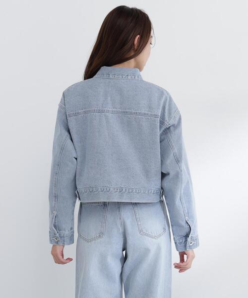 NATURAL BEAUTY BASIC（ナチュラルビューティーベーシック）の「◇ショートデニムジャケット（デニムジャケット・レディース・ネイビー/ブルー系その他3・SMALL/MEDIUM）」の13枚目の写真