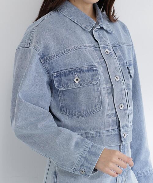 NATURAL BEAUTY BASIC（ナチュラルビューティーベーシック）の「◇ショートデニムジャケット（デニムジャケット・レディース・ネイビー/ブルー系その他3・SMALL/MEDIUM）」の11枚目の写真