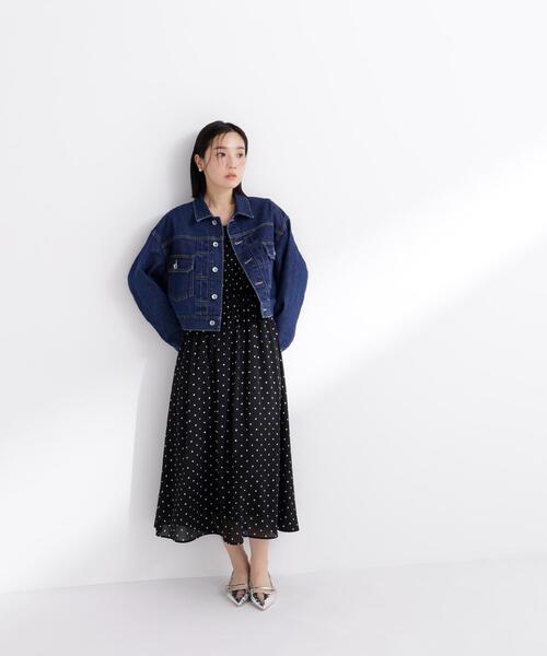 NATURAL BEAUTY BASIC(ナチュラルビューティーベーシック)の「◇ショートデニムジャケット(デニムジャケット・レディース・ネイビー/ブルー系その他3・SMALL/MEDIUM)」の7枚目の写真