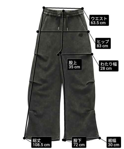 ANAP（アナップ）の「ウォッシュ加工 サイドタック デザイン ボリューム フレア パンツ（その他パンツ・レディース・グレー/ブルー/ブラック・F）」の6枚目の写真