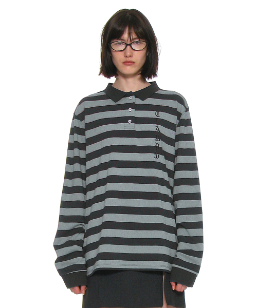 Чир0 76 патч‑стрейп поло T‑shirt — чакел (chacol)
