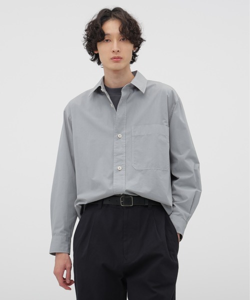 MHL.(エムエイチエル)の「COMPACT COTTON POPLIN SHIRT(シャツ/ブラウス・メンズ・ホワイト系その他3/グリーン系その他5・LARGE/MEDIUM/SMALL)」の2枚目の写真