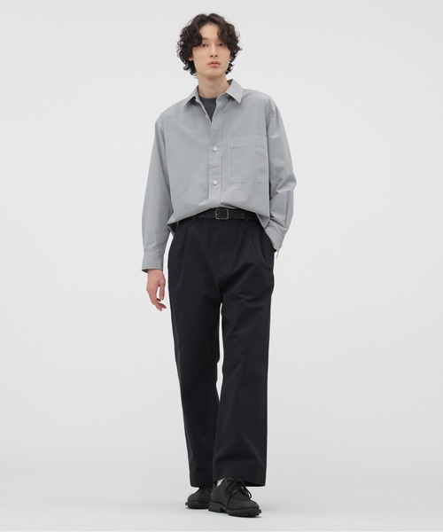 MHL.(エムエイチエル)の「COMPACT COTTON POPLIN SHIRT(シャツ/ブラウス・メンズ・ホワイト系その他3/グリーン系その他5・LARGE/MEDIUM/SMALL)」の6枚目の写真