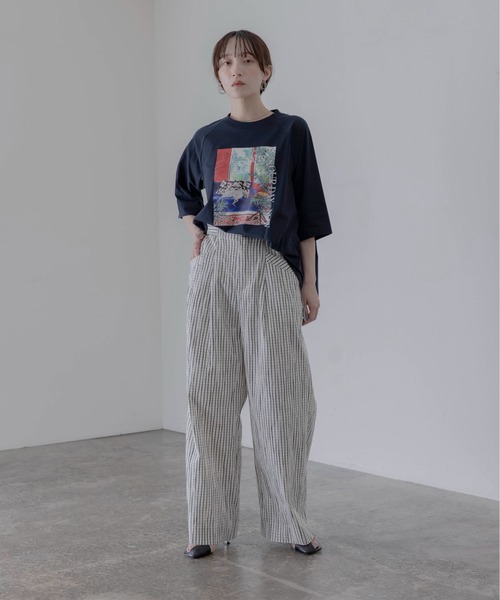 ロゴテープ ベルトタックワイドパンツ Eimee Law│Eimee Law & LHELBIE