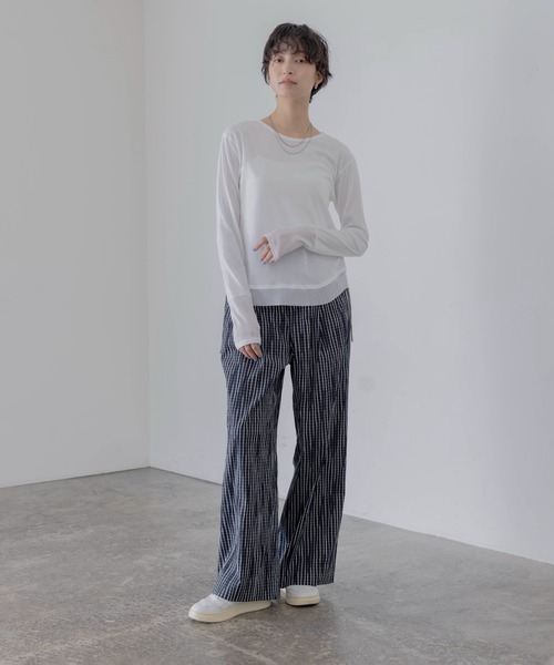 ロゴテープ ベルトタックワイドパンツ Eimee Law│Eimee Law & LHELBIE