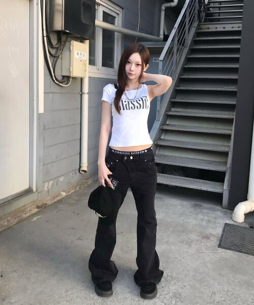 OPUS 0012（オーパス0012）の「Op. 09 WICKED SLIM FLARE DENIM PANTS D/GRAY（デニムパンツ・レディース・その他・S/M）」の12枚目の写真