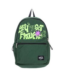 IUGAMAKARAS | Printed Twill Pocket Backpack (Green)(バックパック/リュック)