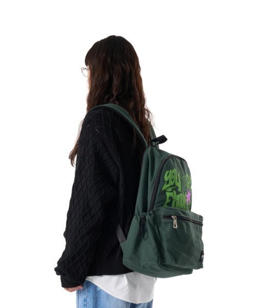 IUGAMAKARAS(イウガマカラス)の「Printed Twill Pocket Backpack (Green)(バックパック/リュック・レディース・その他・FREE)」の3枚目の写真