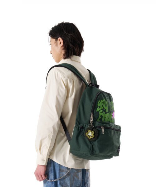IUGAMAKARAS(イウガマカラス)の「Printed Twill Pocket Backpack (Green)(バックパック/リュック・レディース・その他・FREE)」の5枚目の写真