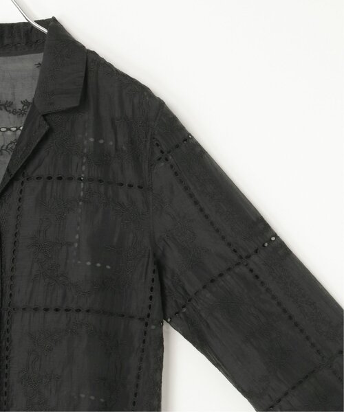 notch.（ノッチ）の「パッチワーク風刺繍シャツ（シャツ/ブラウス・レディース・オフホワイト/ブラック・M）」の6枚目の写真