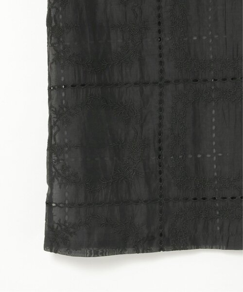 notch.（ノッチ）の「パッチワーク風刺繍シャツ（シャツ/ブラウス・レディース・オフホワイト/ブラック・M）」の8枚目の写真