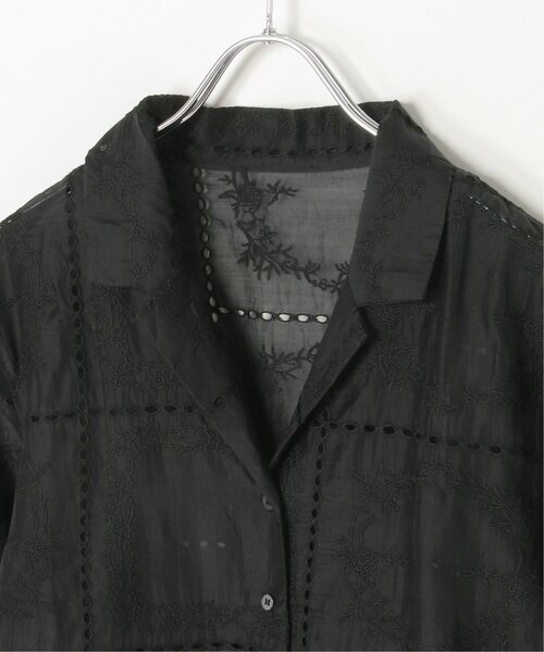 notch.（ノッチ）の「パッチワーク風刺繍シャツ（シャツ/ブラウス・レディース・オフホワイト/ブラック・M）」の9枚目の写真